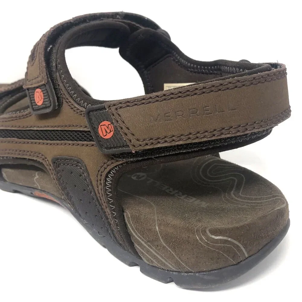 MERRELL Sandspur Oak Sport Sandals Mens Size 13 Dark Earth Brown Outdoors Trail